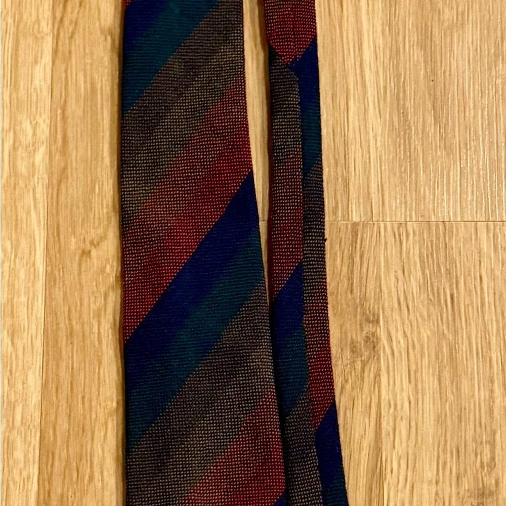 Vintage Tweedmill Lambswool Striped Tie - 100% Lambs Wool